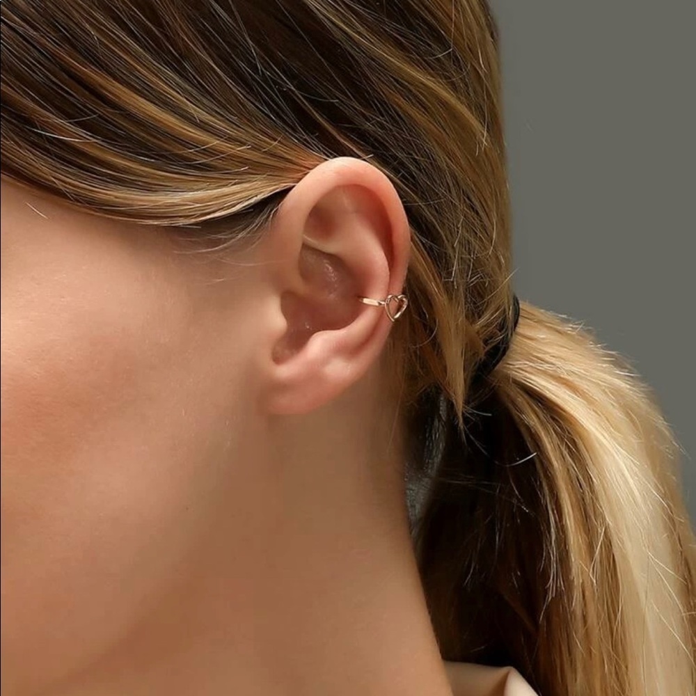 Gold 3/$30 1pc Heart Ear Cuff